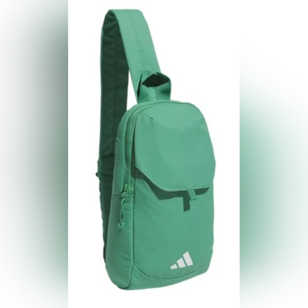 Adidas Essentials 3 Sling Semi Court Green Mini Backpack.